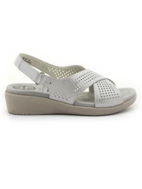 sandalias kangaroos 760 de piel plata para mujer