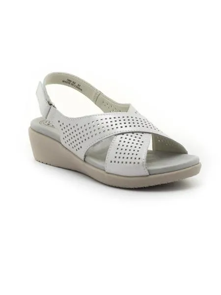 sandalias kangaroos 760 de piel plata para mujer