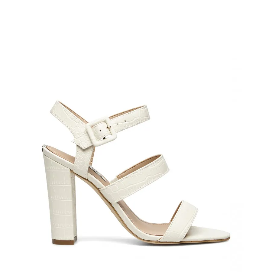 Sandalias Tacon Mujer GUESS FL6MLDPEL03 Cream Cuero Sintético Blanco