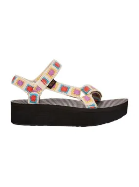 Sandalias Teva Universal Plataforma Crochet  Multicolor