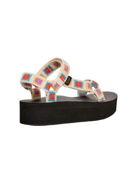 Sandalias Teva Universal Plataforma Crochet  Multicolor