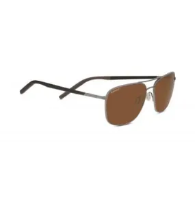 Serengeti Spello Sunglasses (Shiny Gunmetal/Dark Brown/ Chocolate Brown Polarized Drivers)