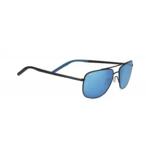 Serengeti Tellaro Sunglasses (Matte Black/Black/Blue Polarized 555nm Blue)