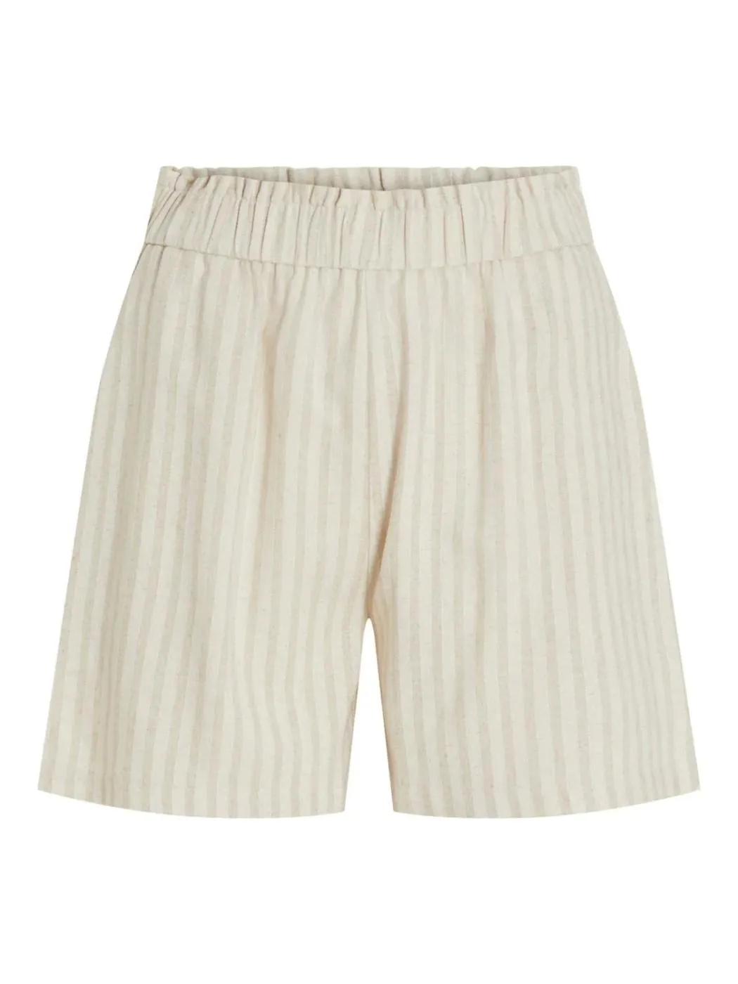 Short Vila Lipa beige de lino para mujer