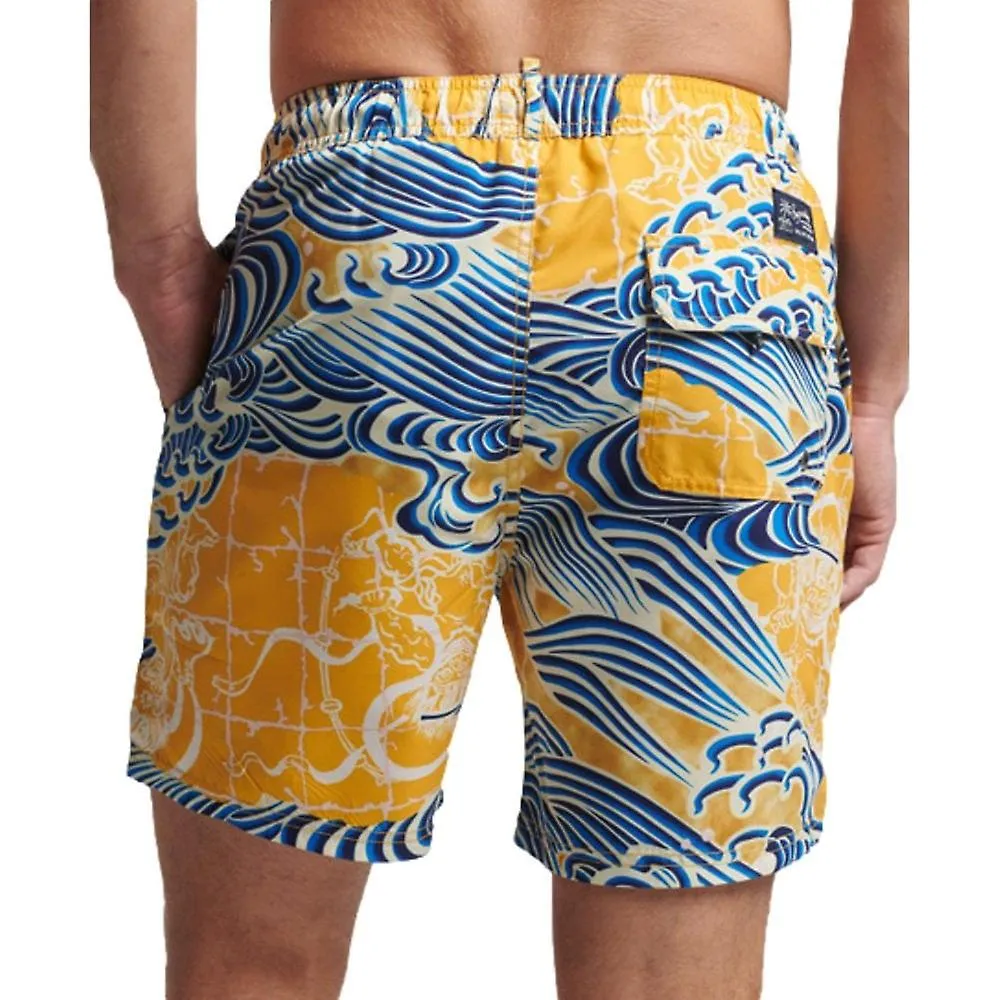 Shorts de baño hawaianos de Superdry para hombre