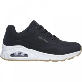 Skechers Uno Stand On Air para mujer | Negro | Zapatilla de moda con cordones para mujer