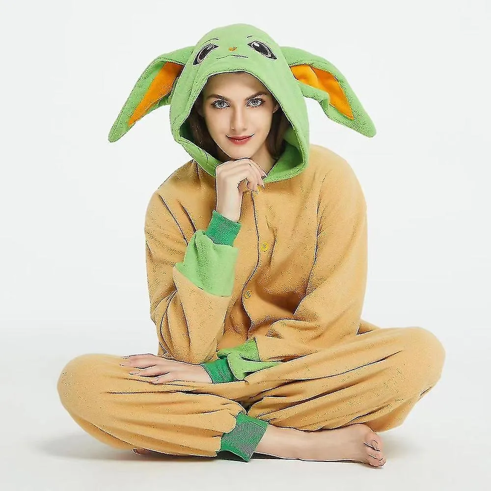 Star Wars Grogu Pijama de animales Unisex Adultos Cosplay Disfraces Onesie Kigurumi Monos Ropa de dormir