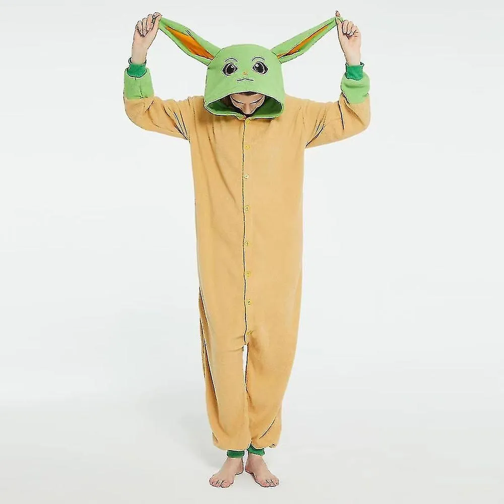 Star Wars Grogu Pijama de animales Unisex Adultos Cosplay Disfraces Onesie Kigurumi Monos Ropa de dormir