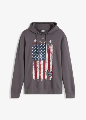 Sudadera con capucha Gris estampado