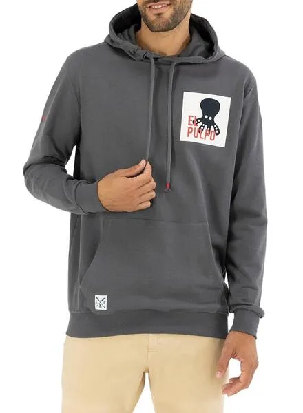 Sudadera El Pulpo Forest Patch para Hombre Gris