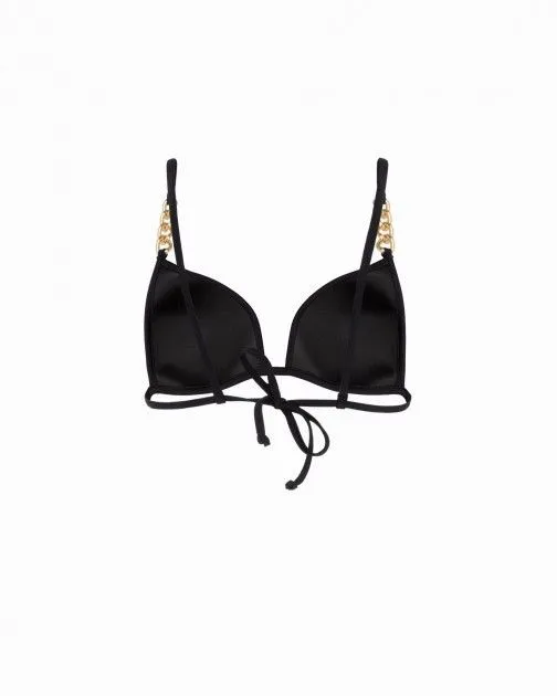 Sujetador bikini triangular con relleno Moschino Swim A5730 Negro