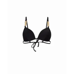 Sujetador bikini triangular con relleno Moschino Swim A5730 Negro