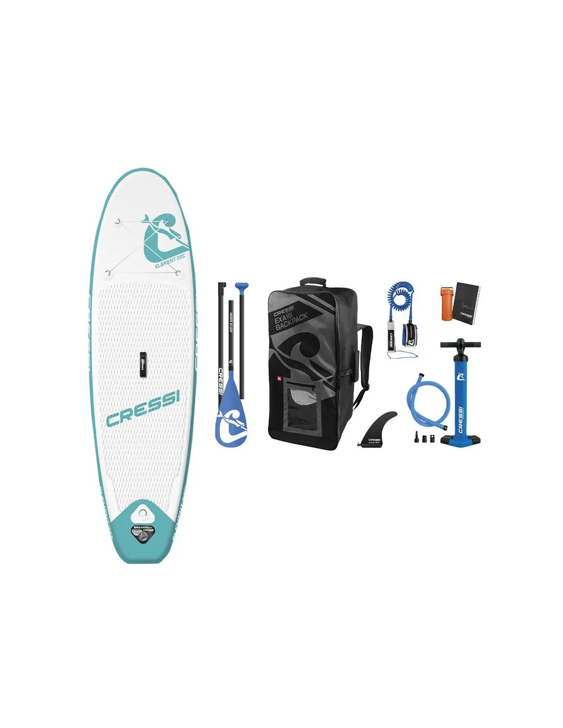 TABLA PADDLE SURF ELEMENT 8'2" Blanco-aguamarina