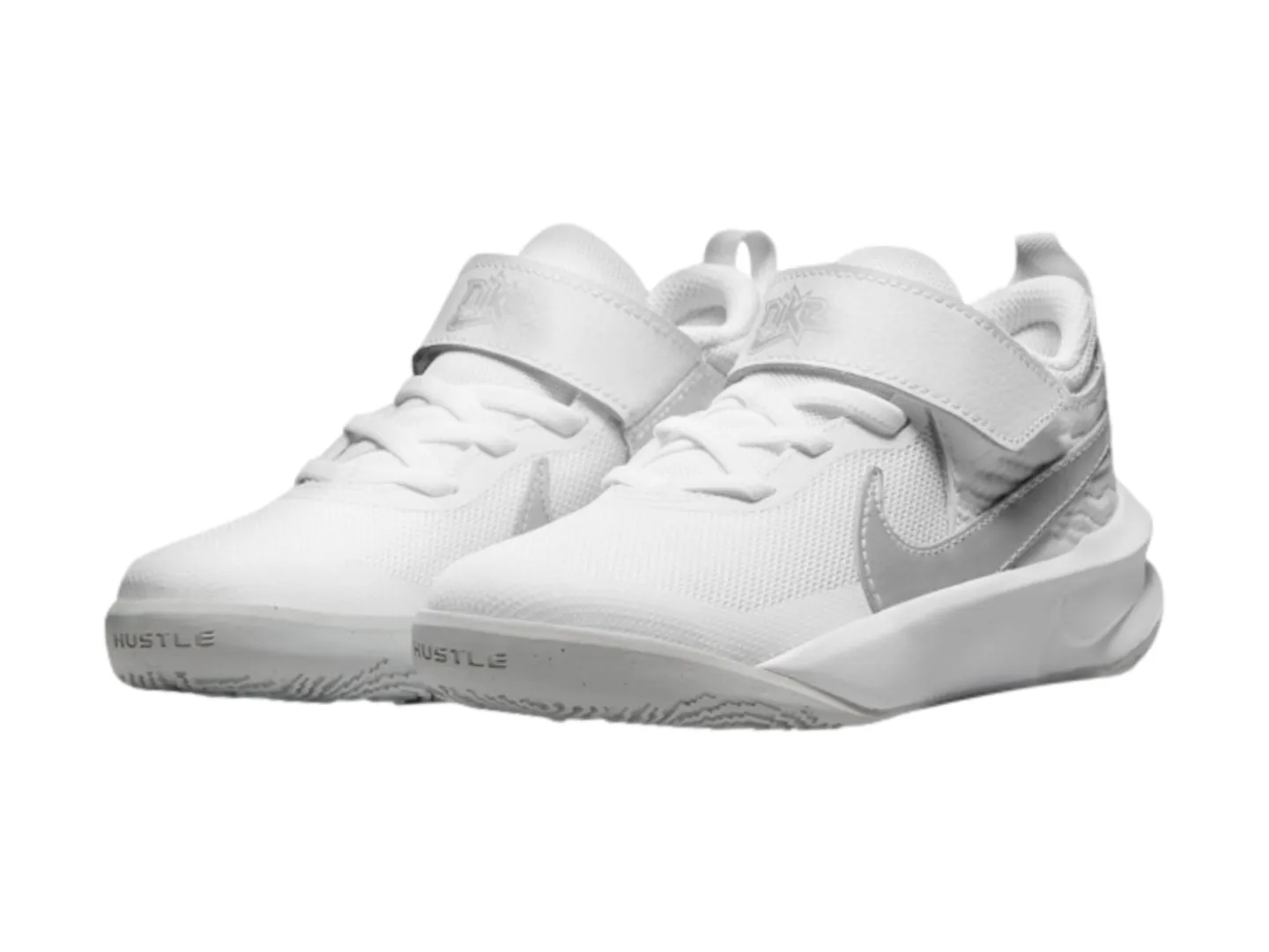 Tenis Nike Team Hustle  Blanco Para Niño