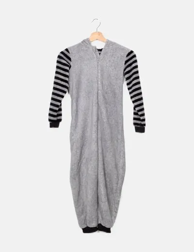 Tex Pijama gris pelo sintético