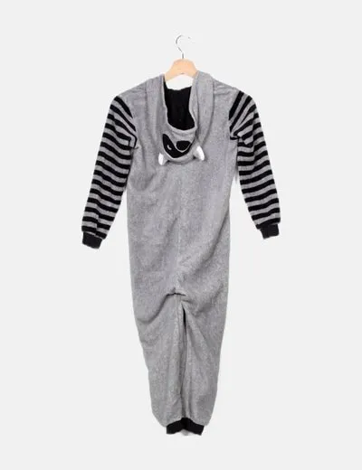 Tex Pijama gris pelo sintético