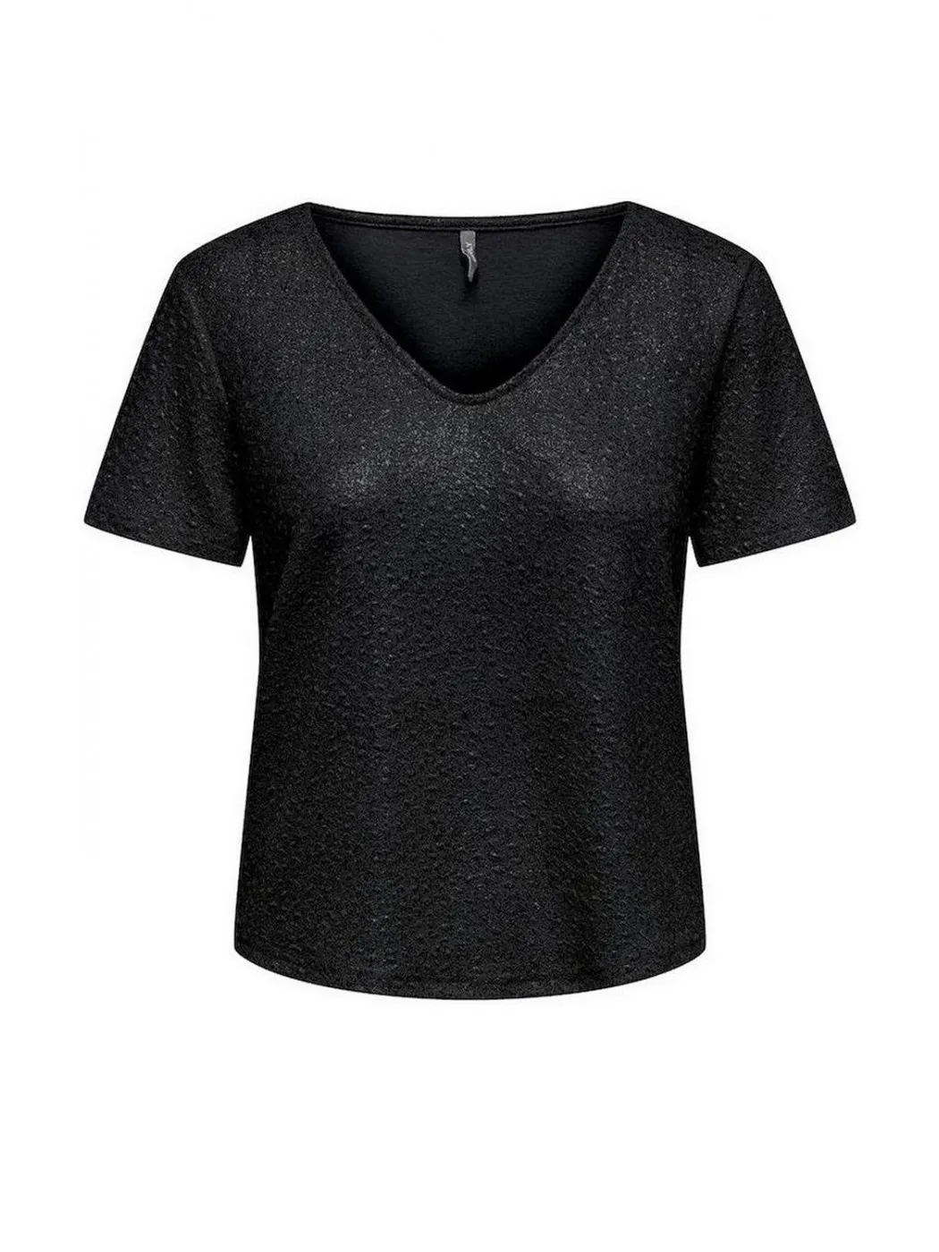 TOP BRILLO ONLY MUJER ONLISA SHINE VNECK NEGRO