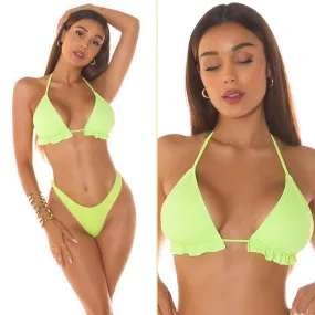 Top de bikini a combinar neón amarillo