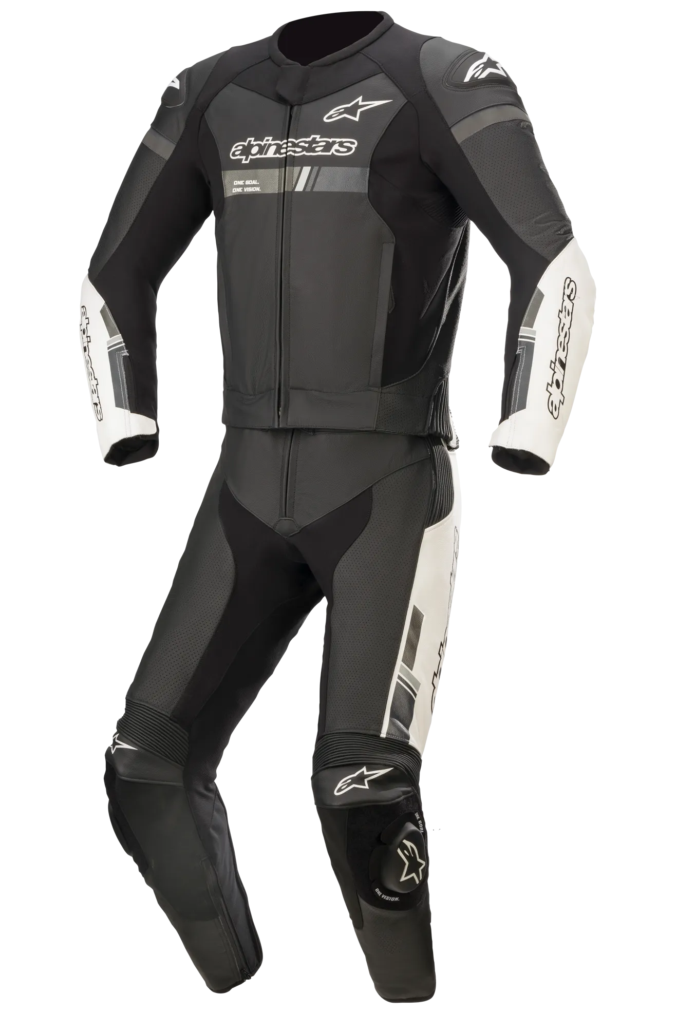 TRAJE DE CUERO ALPINESTARS GP FORCE CHASER 2PIEZAS NEGROBLANCO