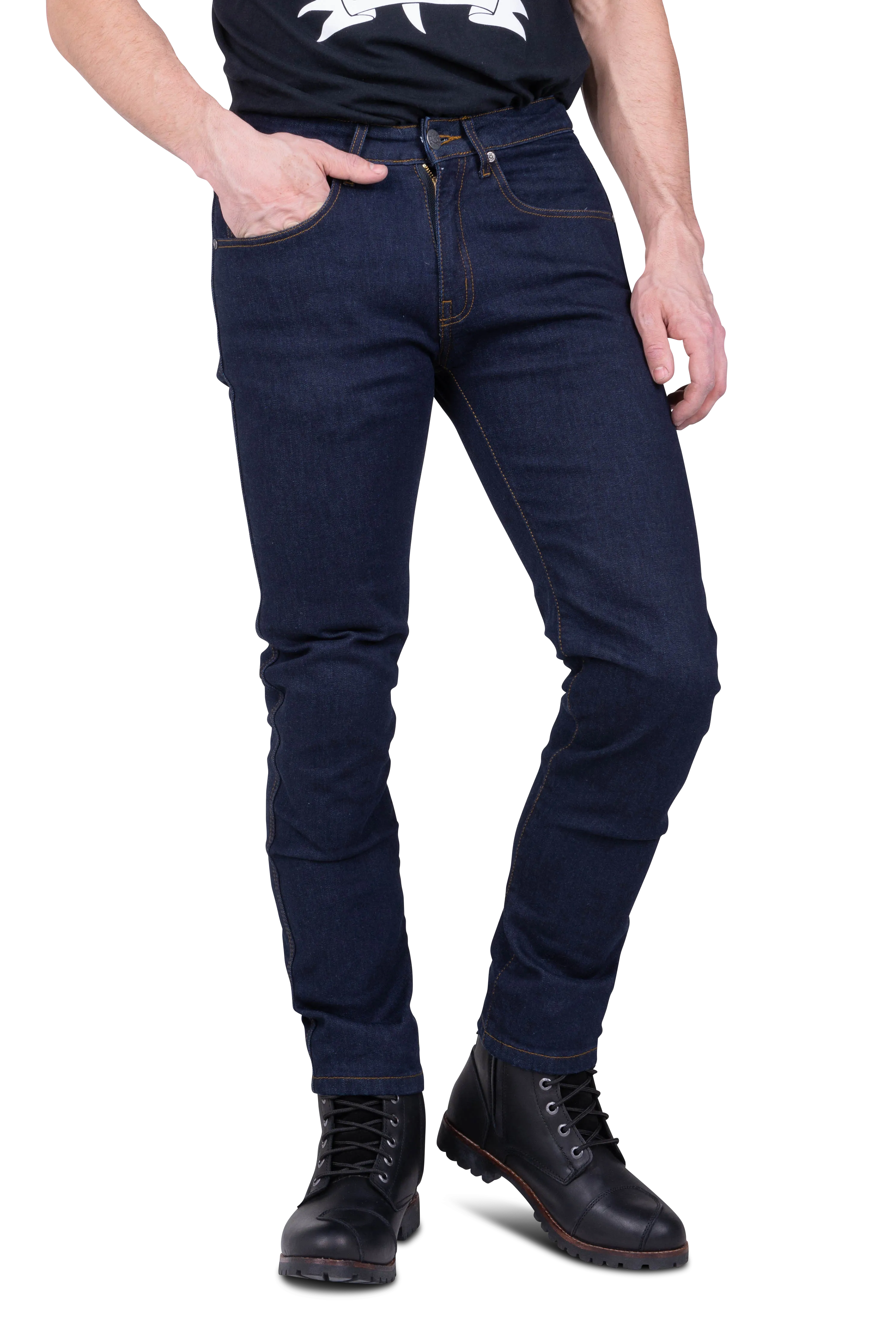 Vaqueros de Moto Ride&Sons Cordura Regular  Capa Simple Denim Oscuro