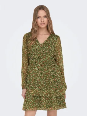 VESTIDO ONLY MUJER ONLADELE LIFE V-NECK VERDE