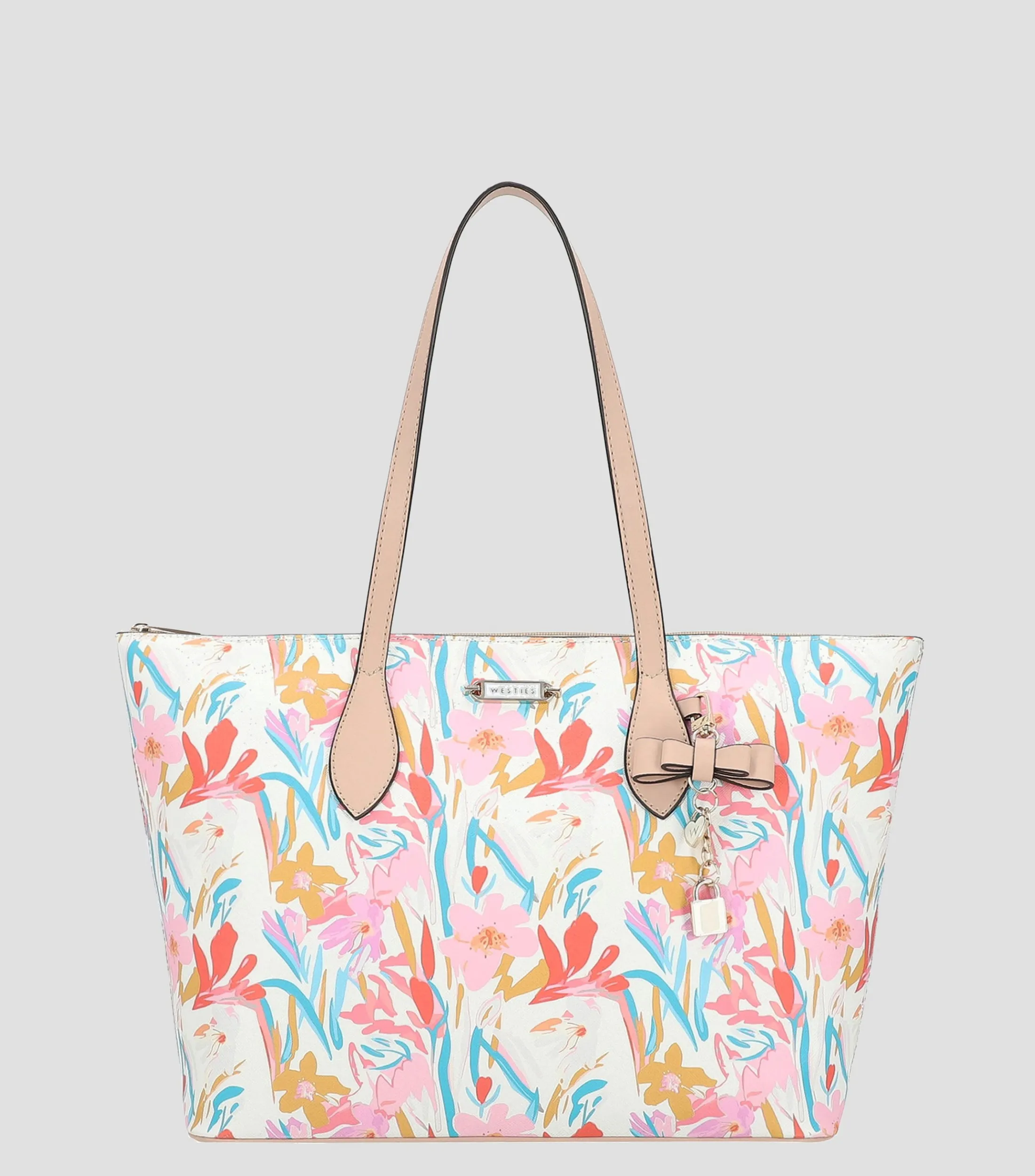 Westies Bolso tote con flores Mujer