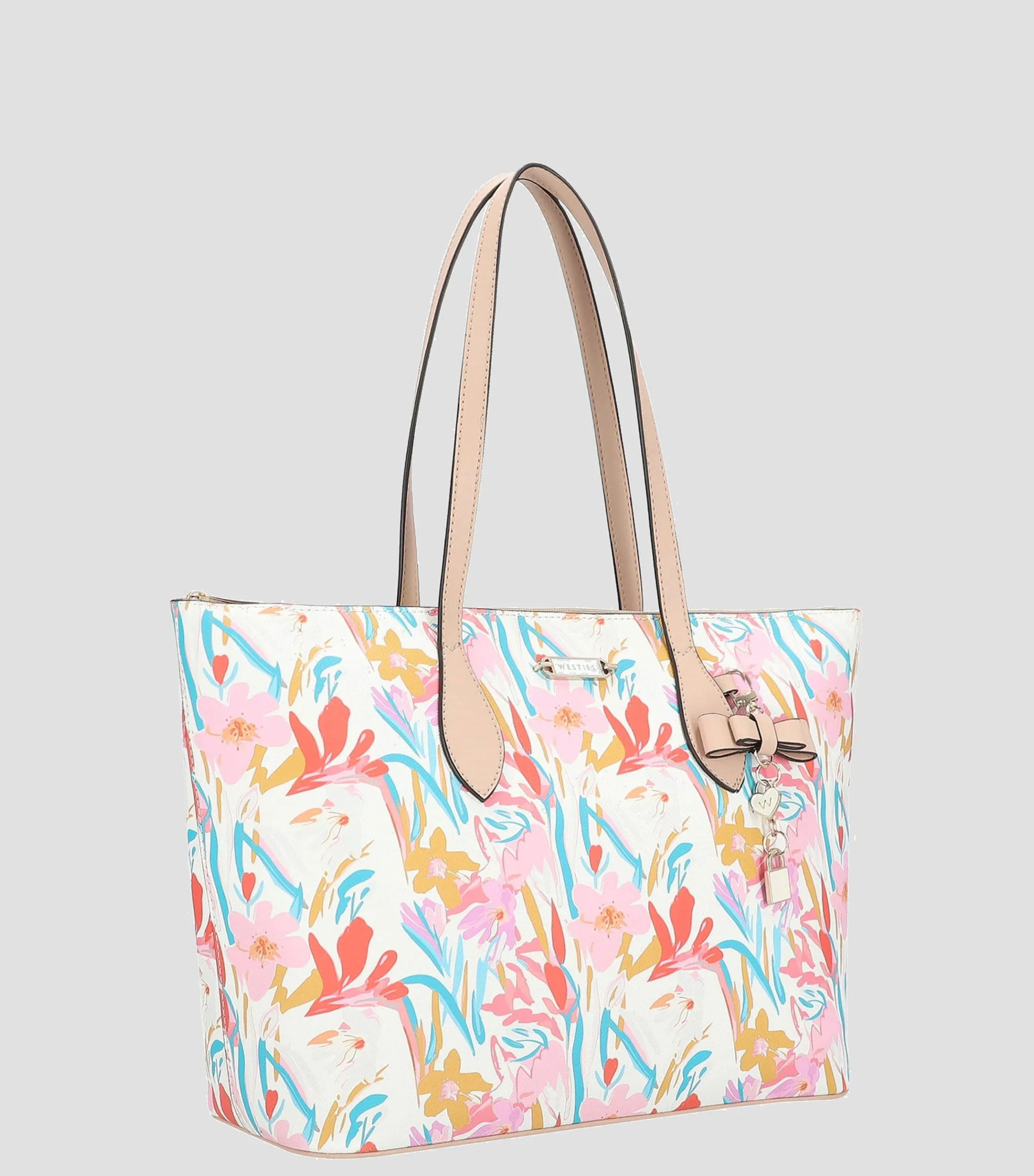 Westies Bolso tote con flores Mujer