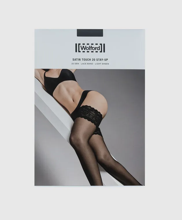 Wolford Black stockings with lace 20 Den