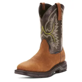 WorkHog XT Wide Square Toe Waterproof Work Boot Tumbled Bark