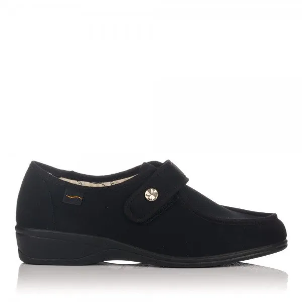 ZAPATILLA MUJER DOCTOR CUTILLAS 746 NEGRO VELCRO