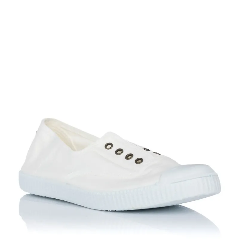 Zapatillas Lona Victoria 106623 Mujer Blanco