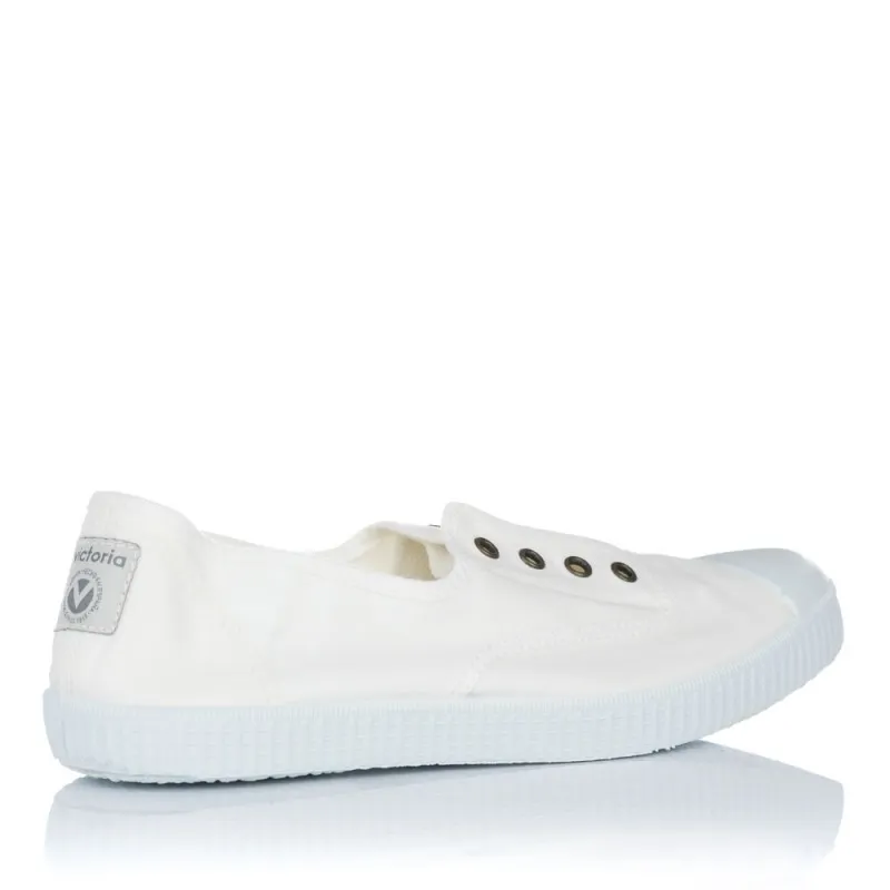 Zapatillas Lona Victoria 106623 Mujer Blanco