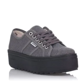 Zapatillas Lona Victoria 9301 Mujer Gris