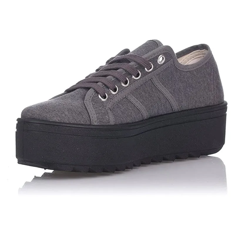 Zapatillas Lona Victoria 9301 Mujer Gris