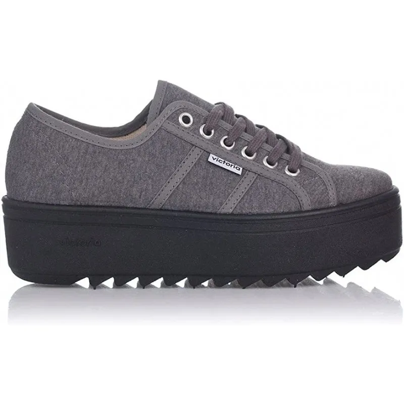 Zapatillas Lona Victoria 9301 Mujer Gris