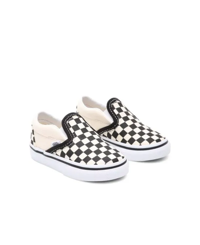 Zapatillas Vans Checkerboard Slip-On Negras Bebé (1-4 años)