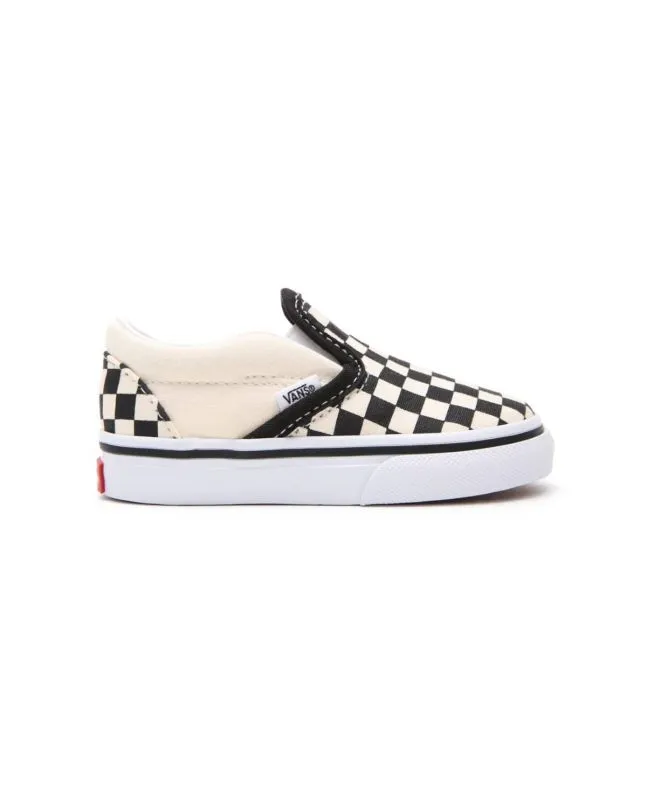 Zapatillas Vans Checkerboard Slip-On Negras Bebé (1-4 años)