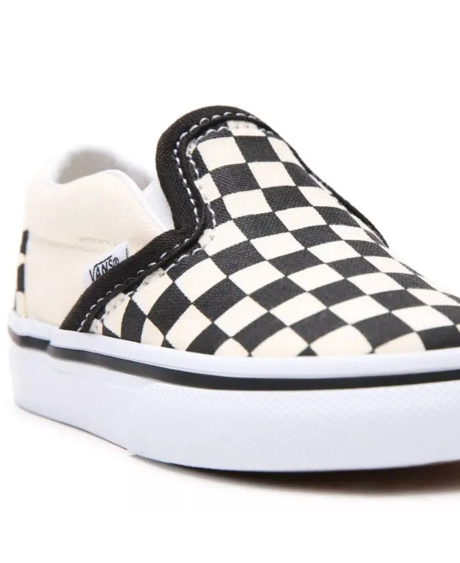 Zapatillas Vans Checkerboard Slip-On Negras Bebé (1-4 años)