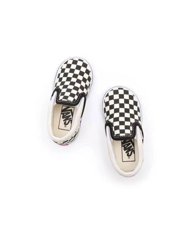 Zapatillas Vans Checkerboard Slip-On Negras Bebé (1-4 años)