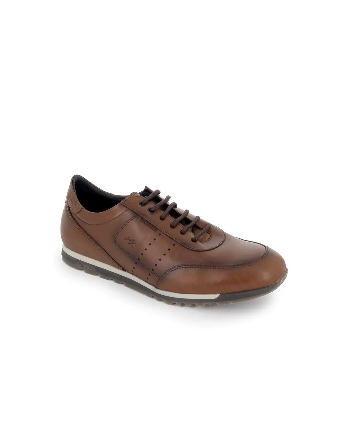 Zapato cordones de piel camel para hombre Fluchos