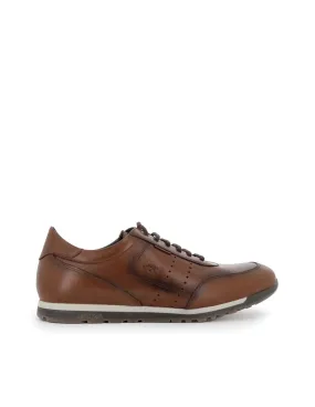 Zapato cordones de piel camel para hombre Fluchos