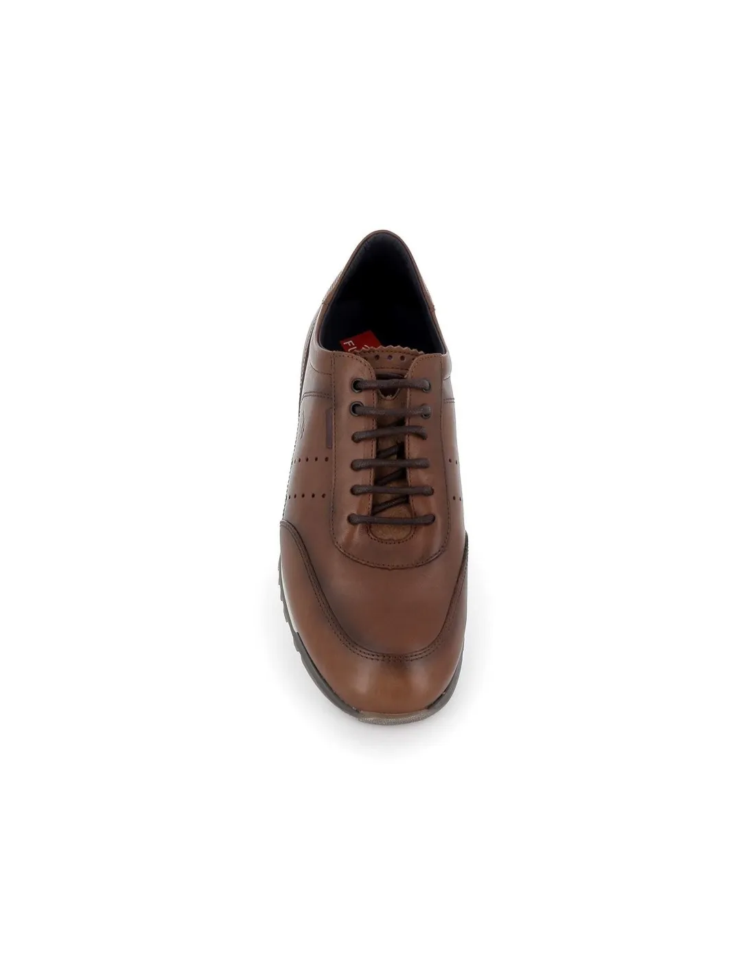 Zapato cordones de piel camel para hombre Fluchos