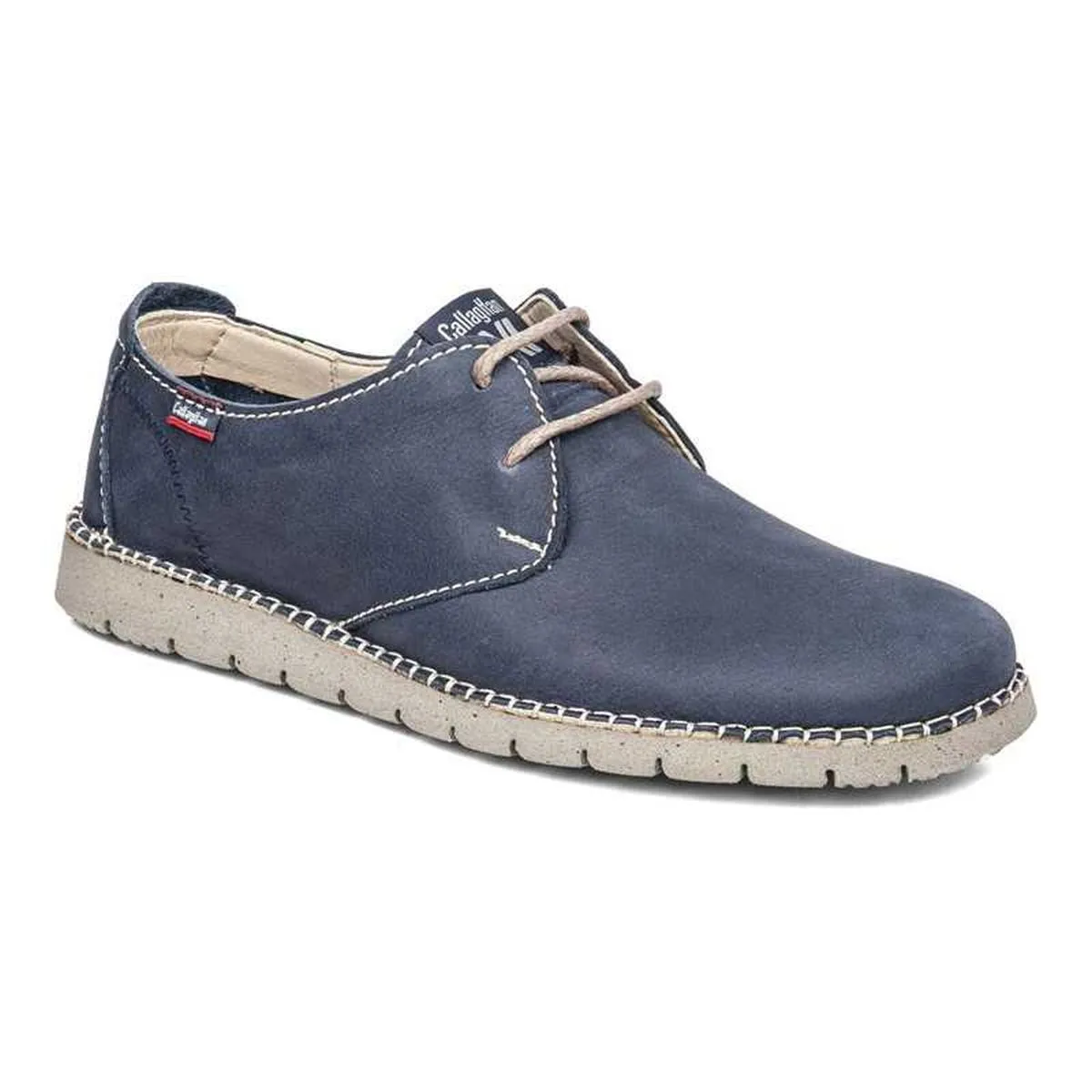 Zapatos Casual De Piel Azul Marino De Hombre Callaghan 27556-40 (tallas De 40 A 46)