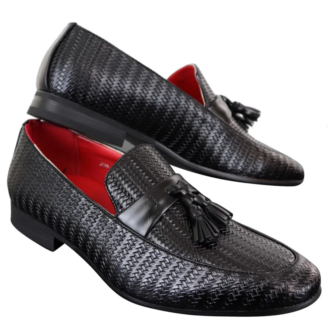 Zapatos de cuero sintético con borlas clásicas para hombre de uso Casual y elegante