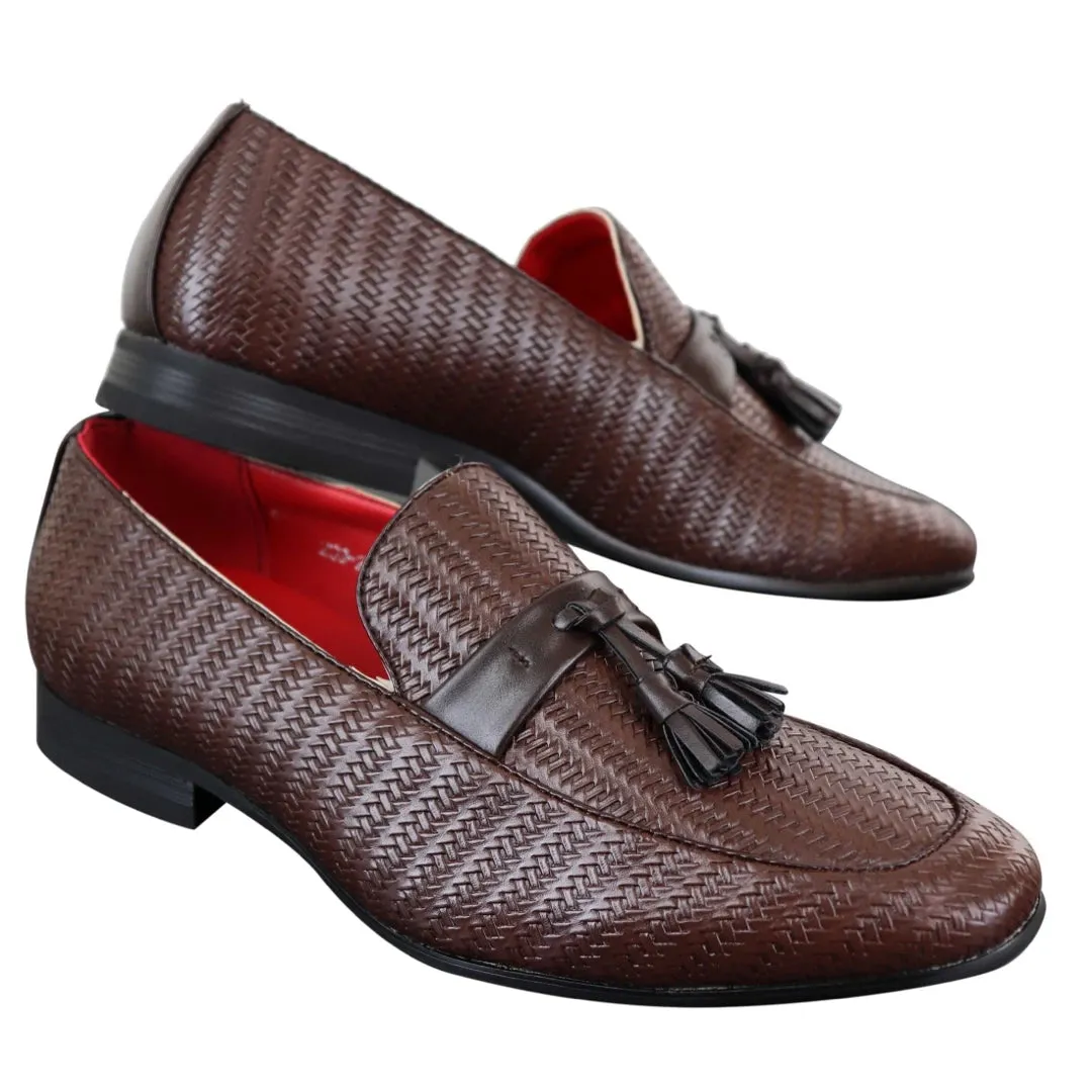 Zapatos de cuero sintético con borlas clásicas para hombre de uso Casual y elegante