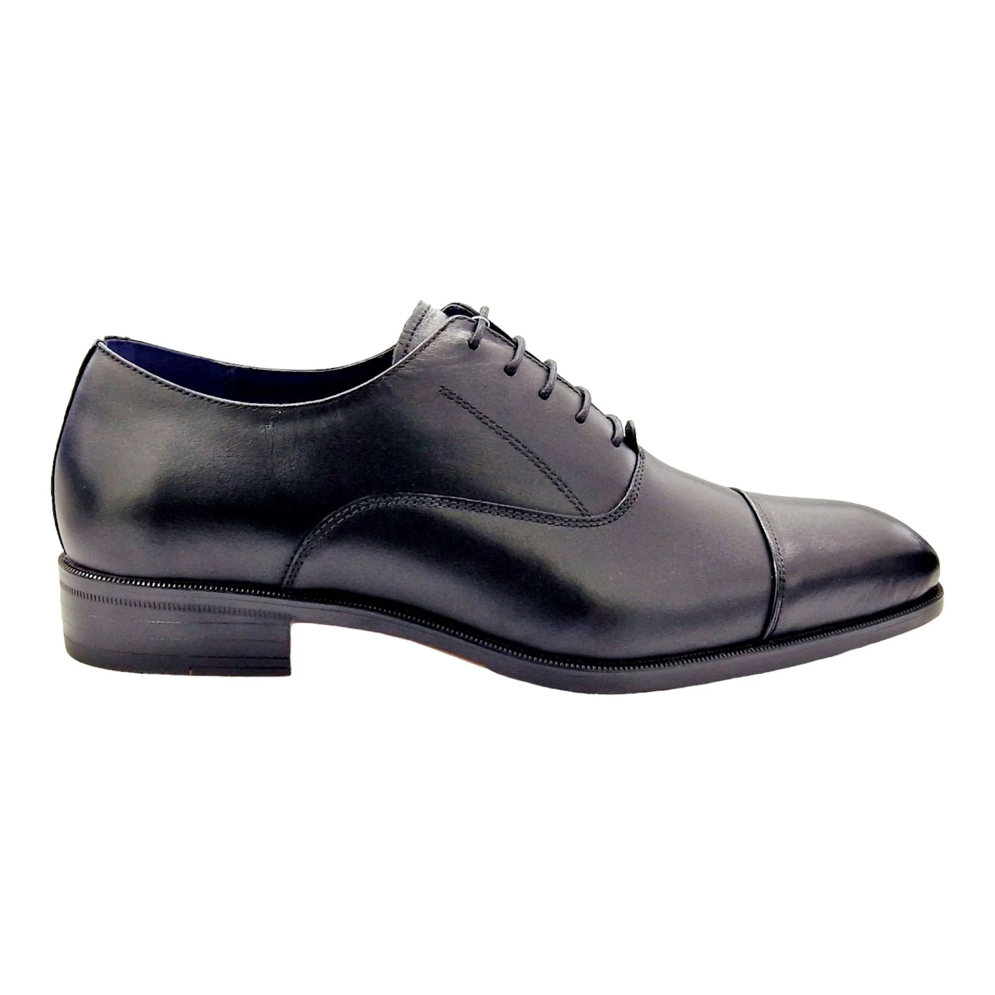 ZAPATOS DE VESTIR HOMBRE CON PUNTERA PIEL NEGRO