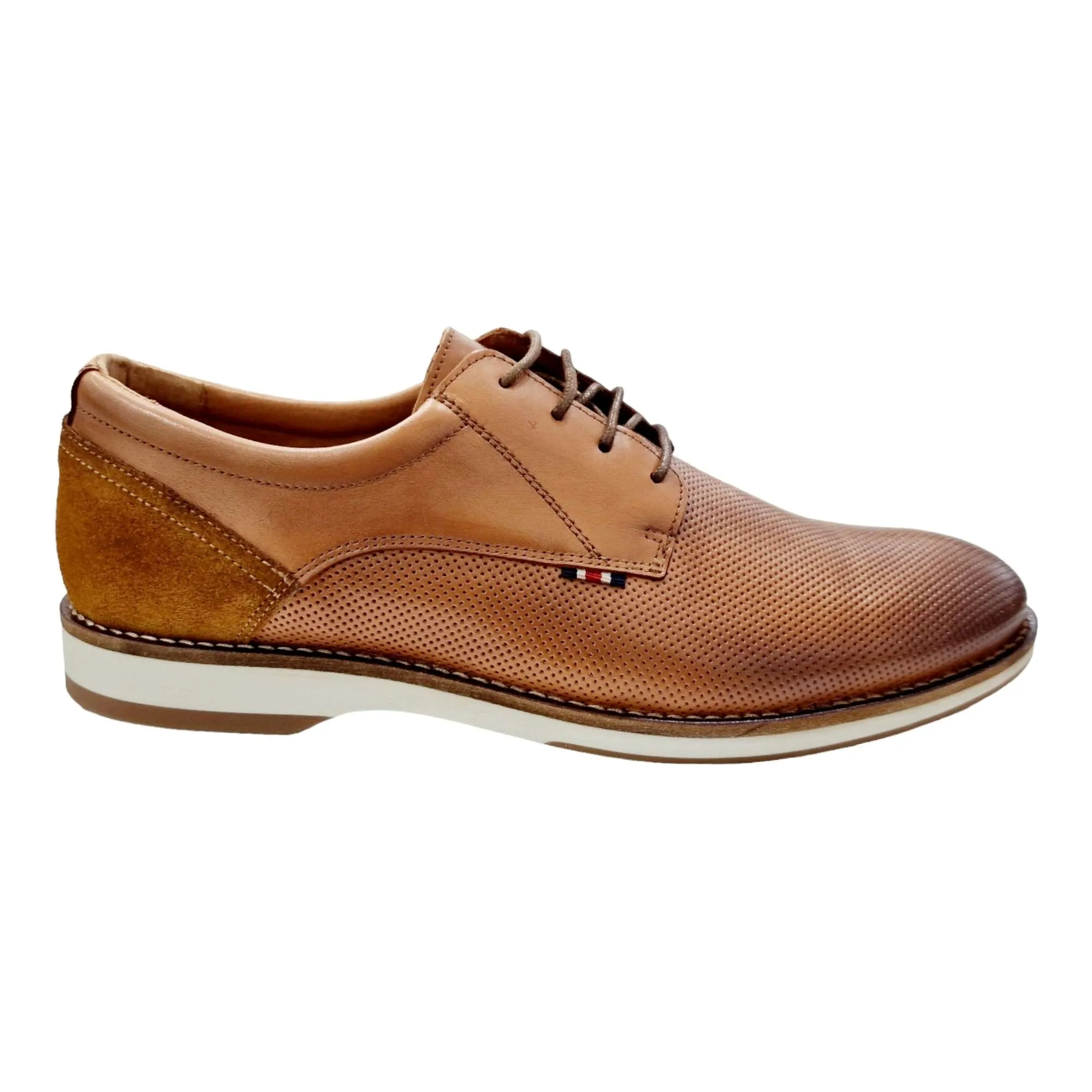 ZAPATOS HOMBRE BLUCHER PICADO CASUAL CAMEL