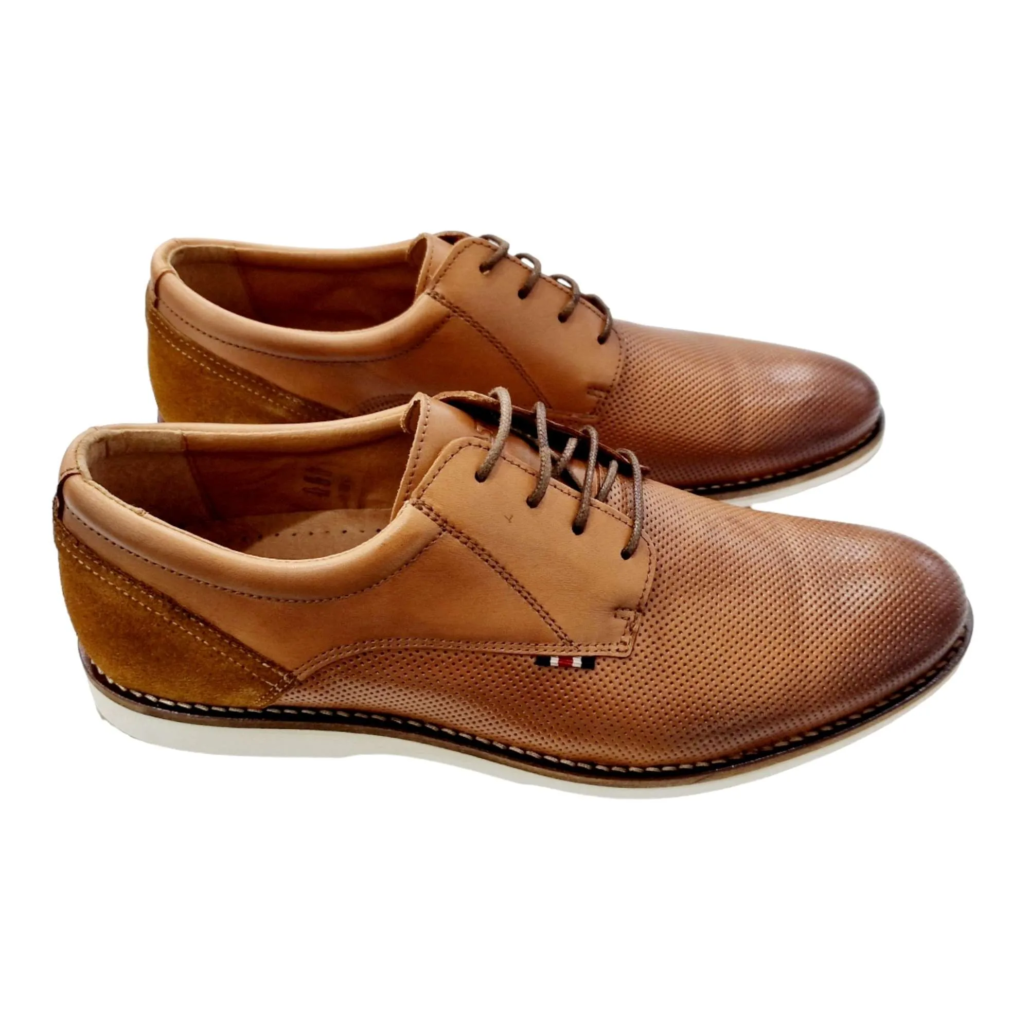 ZAPATOS HOMBRE BLUCHER PICADO CASUAL CAMEL